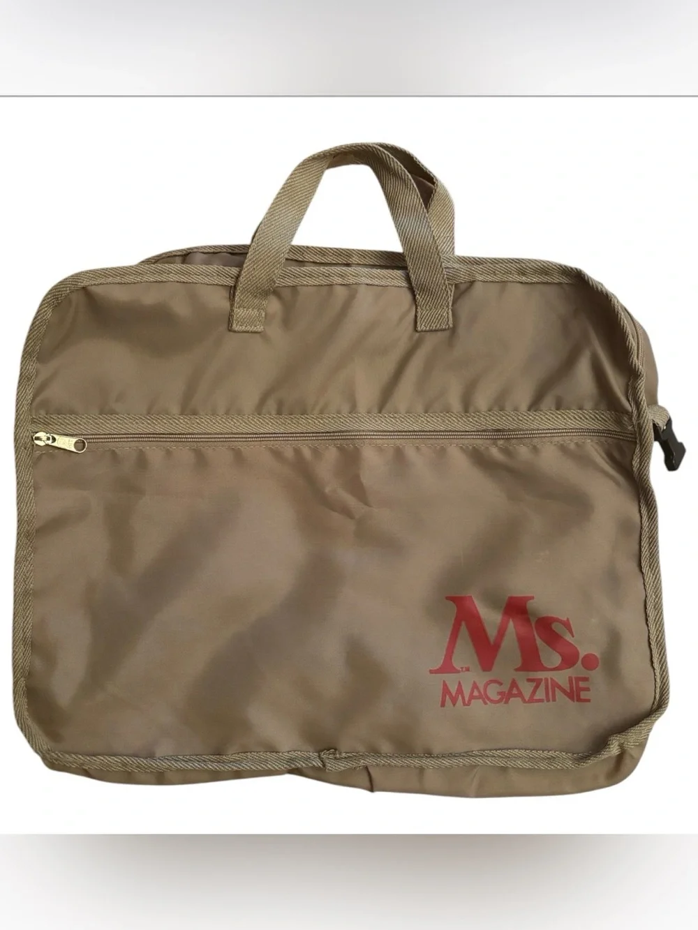Ms. Magazine | Tan Lightweight Travel Satchel Simple Eco Friendly Bag Collectors